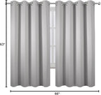 LEMOMO Light Grey Blackout Curtains 66 x 63 Inch Length/Set of 2 Curtain - Image 10