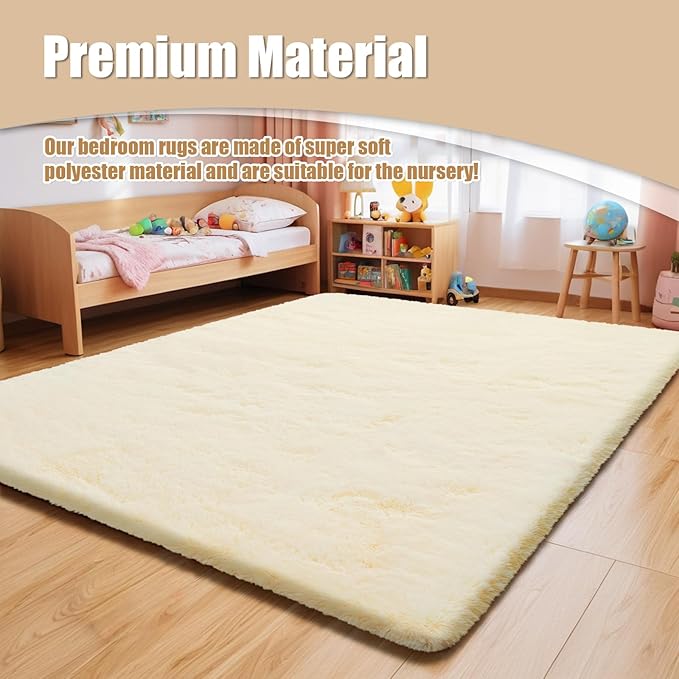 Ultra Soft Fluffy Area Rugs for Bedroom Living Room 10x12, Nursery Rug - Image 6