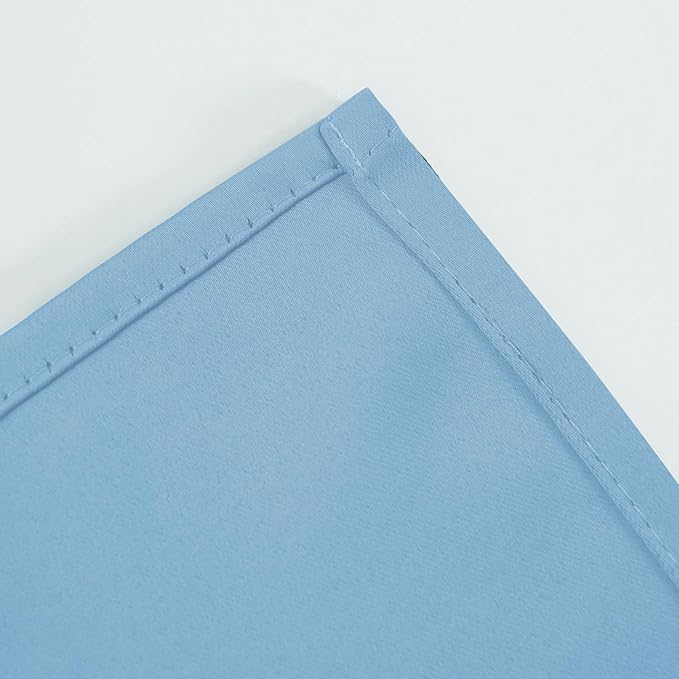 LEMOMO Blackout Curtains 66 x 72 Inch Long Sky Blue Curtains Set of 2 Panels - Image 7