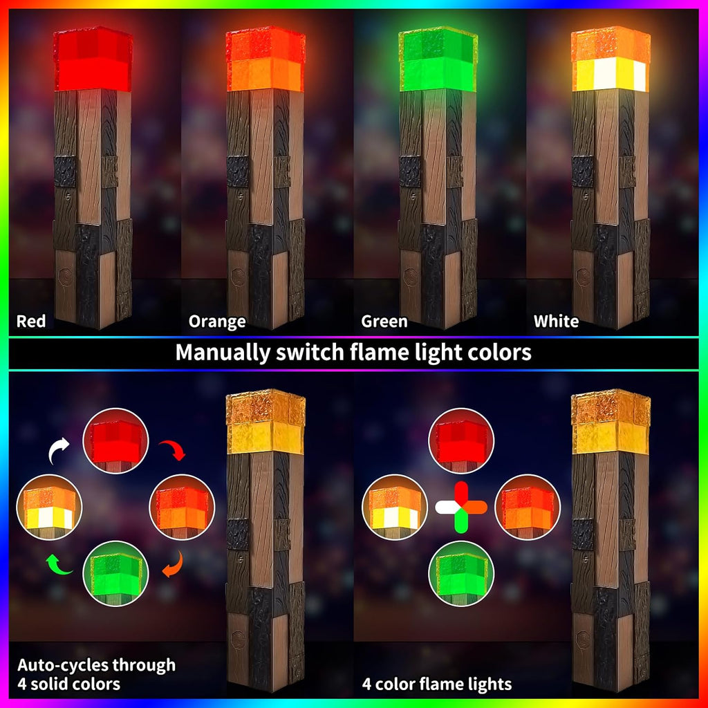 Light-Up Wall Torch Lamp Rechargeable Handheld & Wall-Mountable Decor Light