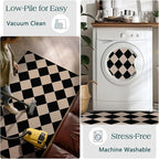 Black Tan Checkered Entry Rug - Image 6