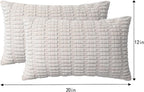 Pack of 2 Corduroy Decorative Throw Pillow Covers 12x20 InchSoft Boho Striped - Image 7