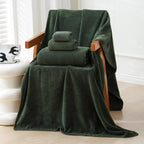30x60 Inches Extra Large Bath Towels Set Super Soft Absorbent Luxury Microfiber Towels for Bathroom(Olive Green, 6PCS)