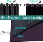 Yakamok 100% Blackout Curtains 84 Inches Long, 2 Thick Layers Heat and Full - Image 5