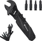 Hanboost Multitool Wrench Wide Jaw Opening Cmaping Gear, Gift for Him and Her, 12 in 1 Multi Purpose Pocket Size EDC Gadget With Screwdriver Cutting Saw Bottle Opener for Maintenance, Camping and DIY