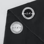 LEMOMO Blackout Curtains 52 x 108 inch/Black Curtains Set of 2 Panels/Thermal - Image 5
