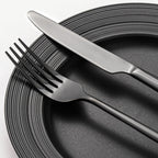 Black Silverware Set for 4, 20-Piece Stainless Steel Flatware Cutlery Set