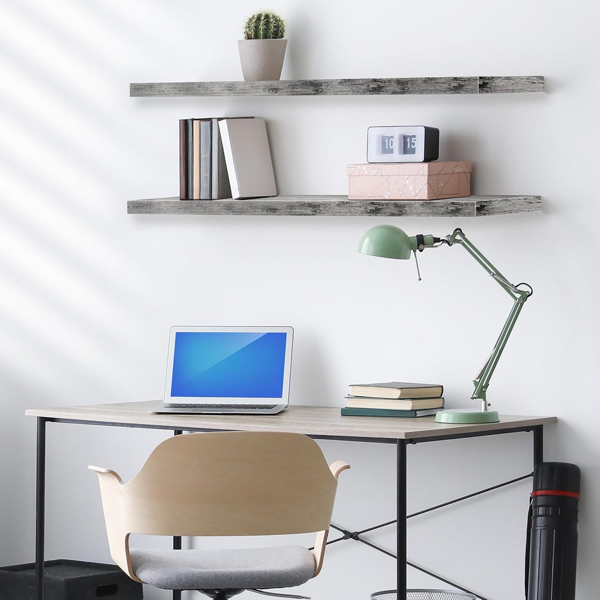 Sorbus Floating Shelves for Wall Storage (48 Inch, 2 Pack, Gray)