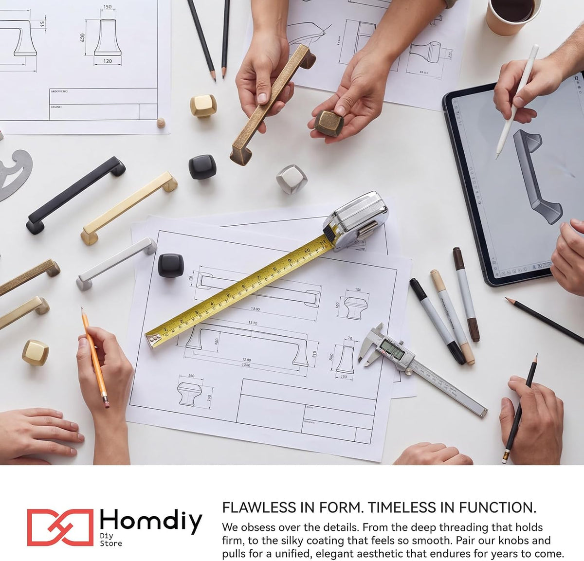 homdiy Brushed Nickel Cabinet Knobs Drawer Knobs Kitchen Closet 20 Pack