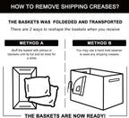 OIAHOMY 75L Large Blanket Basket Woven Rope Storage Basket Dark Grey