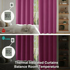 Simplebrand Ava Hot Pink Blackout Curtains - Image 6