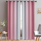Yakamok Room Darkening Gradient Color Ombre Curtains 84 Inch Length, Thermal by Yakamok
