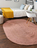 Unique Loom Braided Jute Collection Area Rug - Dhaka (1' 2" x 6' 1" Table Runner Yellow)