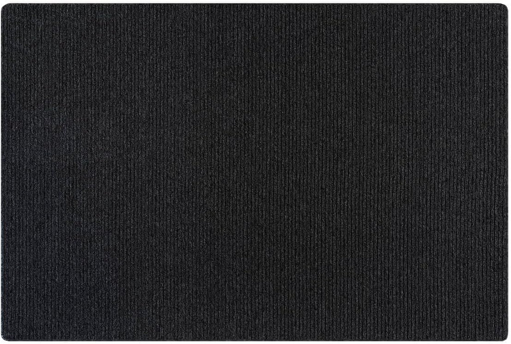 Luul Home Non Slip Dark Gray Solid Rubber Back Thin Door Mat for Entryway 2x3 for Kitchen, Rug for Bathroom, Stain Resistant Easy Cleaning Non Shedding Carpet Dark Gray 2 x 3