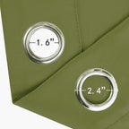 LEMOMO Blackout Curtains 66 x 72 Inch Long Olive Green Curtains Set of 2 Panels - Image 5