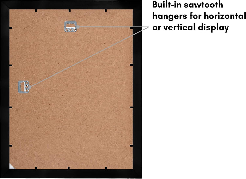 Americanflat 11x14 Picture Frame - Matted to 5x7 - Engineered Wood - Black