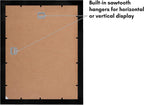 Americanflat 11x14 Picture Frame - Matted to 5x7 - Engineered Wood - Black