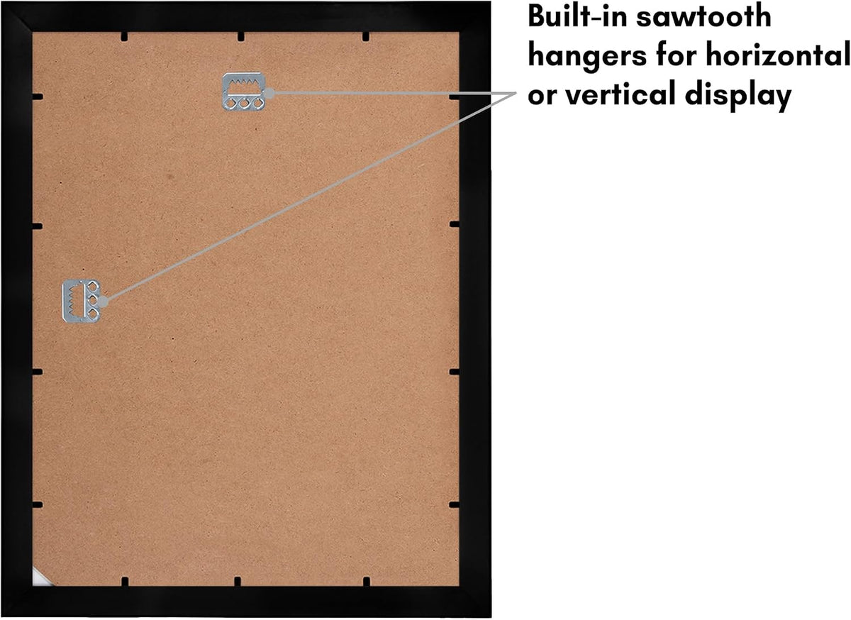 Americanflat 11x14 Picture Frame - Matted to 5x7 - Engineered Wood - Black