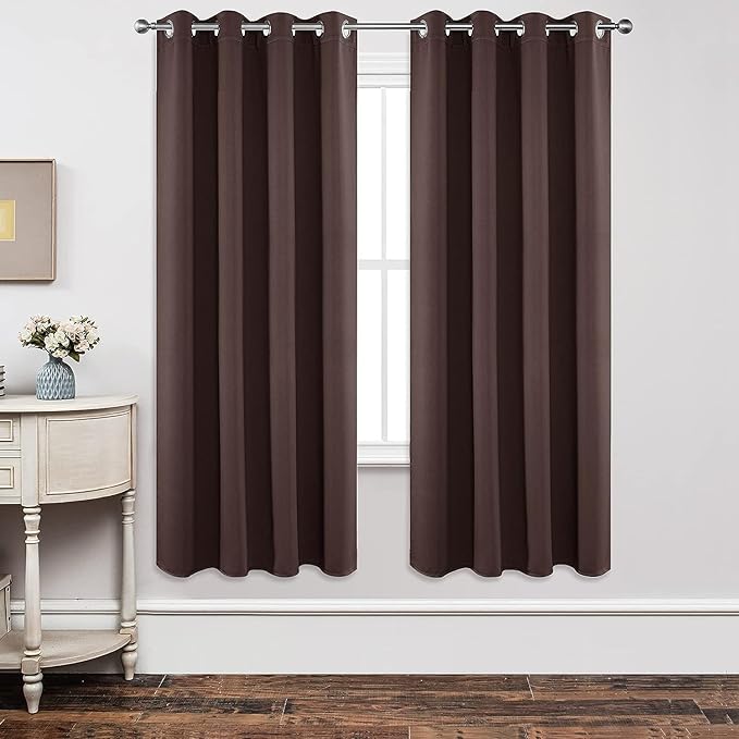 Joydeco Blackout Curtains 72 inches Long 2 Panels Set, Thermal Insulated Long by JOYDECO
