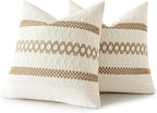MIULEE Set of 2 Neutral Boho Decorative Pillow Covers 18x18 Inch Farmhouse - Image 8