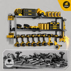 Heavy Duty Power Tool Organizer Wall Mount, Drill Holder Storage Rack Shelf