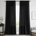 Nanspring 96 Inch Linen Curtains by Nanspring
