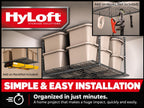 Hyloft Overhead Steel Garage Storage System, Ceiling Rack, 45-Inch x 45-Inch, 00625, Hammertone