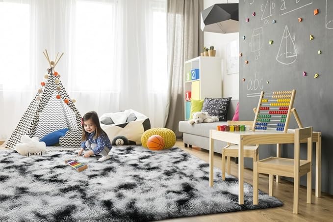 TWINNIS Super Soft Shaggy Rugs Fluffy Carpets, 5x8 Feet, Indoor Modern Plush - Image 4