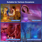 RICHMYC Ocean Wave Projector Light,16Color Rotating Water Lamp,5.3″ Plug in