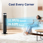 Tower Fan, Oscillating Standing Fans for Bedroom Home Office