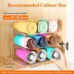 Lifewit Stackable Water Bottle Organizer, Clear Tumbler Holder for Cabinet