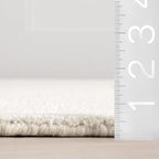 Nuloom Speckled Alabaster Solid Flatweave Wool Area Rug, 3' x 5'