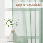 NICETOWN Sheer Sage Green Curtains - Image 3