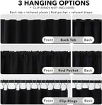 Deconovo Blackout Curtains, Thermal Insulated, W42 x L95 2 Panels, Back Tab - Image 2