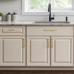 Ravinte Brushed Brass Cabinet Handles Solid Handles,10 Inch,5 Pack