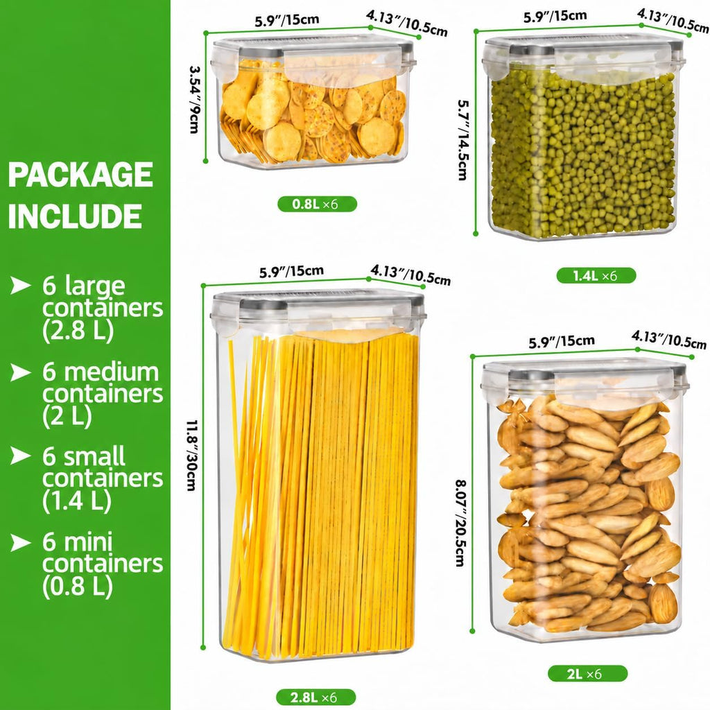 PurKeep 24-Pack Food Storage Containers Airtight