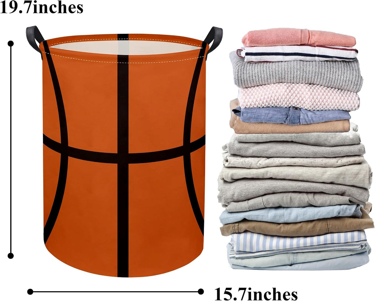 Basketball Kids Laundry hamper Hamper for Nursery Boy and Girl Storage Bin Organizer Room Decor for Home(Basketball Pattern)