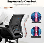 DUMOS Ergonomic Office Chair, Mid-Back Comfy Executive Desk Chair Set of 2