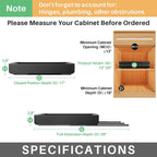 Kitstorack Pull out Cabinet Organizer, Expandable(12"-20") Heavy Duty Slide out Drawer Fixed with Adhesive Nano Film for Pots, Roll out Shelf Storage for Kitchen Base Organization(2-Pack)