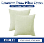 MIULEE Pack of 2 Spring Light Green Couch Throw Pillow Covers 18x18 Inch Soft - Image 6