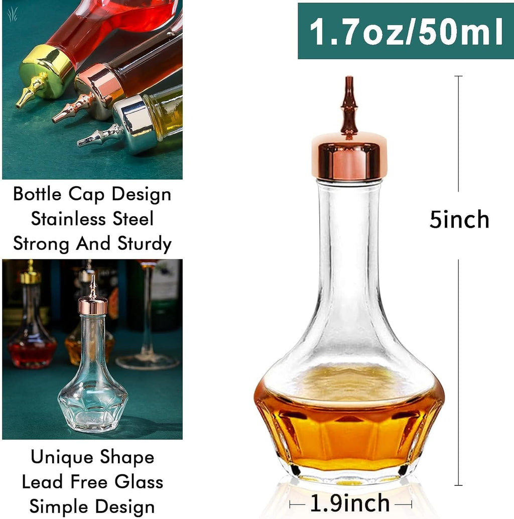 SuproBarware Bitters Bottle Set Glass Dash Bottle with Dasher Top 1.7oz Professional Bar Tool for Cocktail Great for Bartender Home Bar (3)