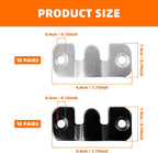 40Pcs (20 Pairs) Flush Mount Bracket, Interlock Hanging Buckle