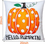 multiwins Fall Pillow Covers Pumpkin Polka Dot 20x20 4Pcs Double-Sided