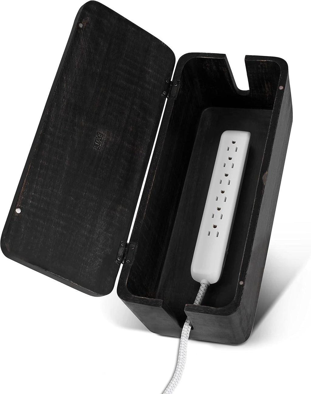 Large Cable Management Box, Wood Wire Organizer & Power Strip Cord Hider