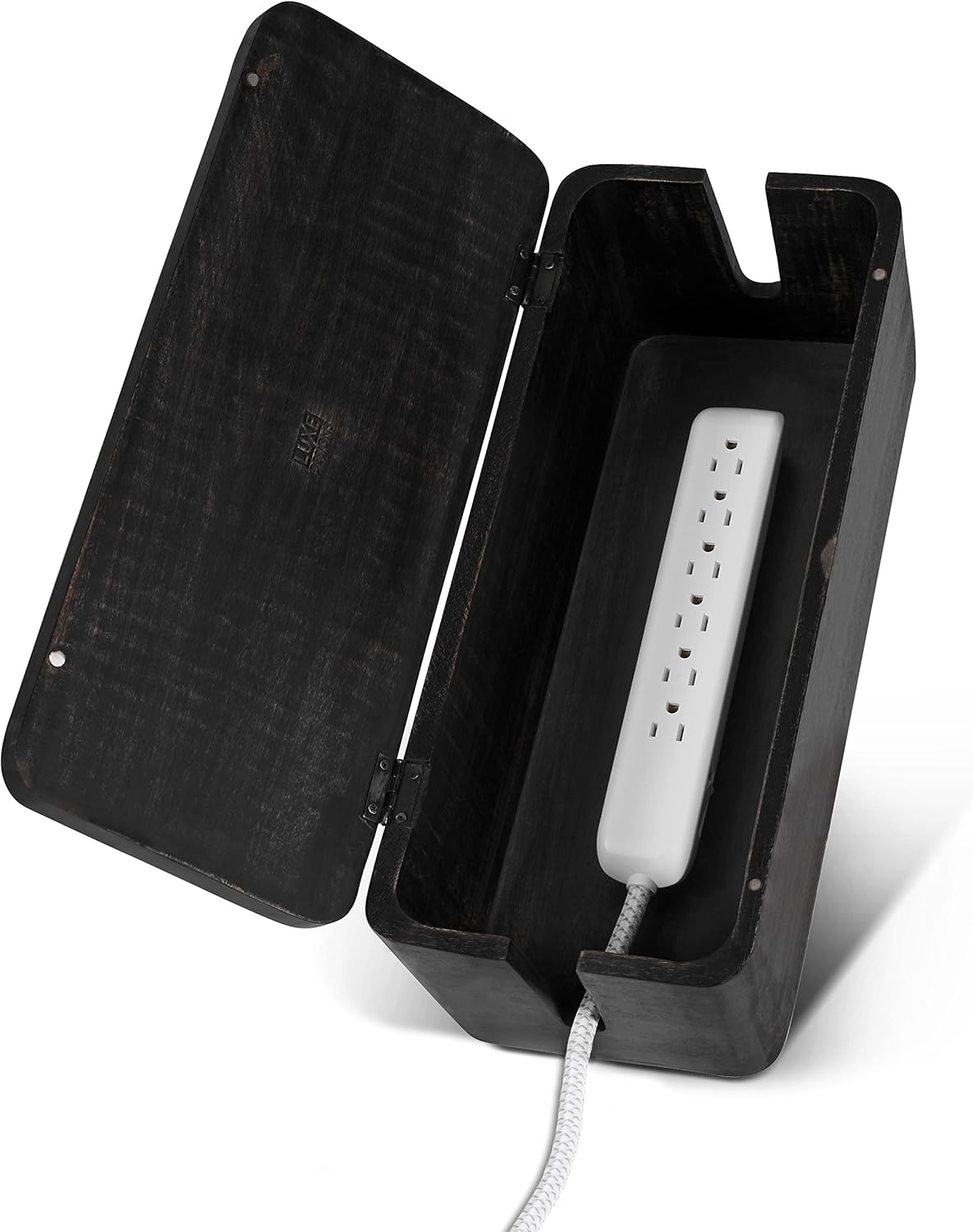 Large Cable Management Box, Wood Wire Organizer & Power Strip Cord Hider