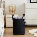 YOUDENOVA Woven Rope Laundry Hamper Basket, 58L Blanket Basket for Nursery