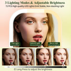 FUNTOUCH Rechargeable 7" Travel Makeup Mirror 30X Magnification,White