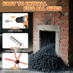 Bluesea 30FT Ergonomic Chimney Sweep Kit, Strong Brush & 9 Flexible Rods