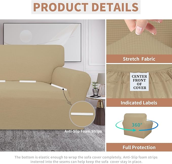 Easy-Going 100% Waterproof Oversized Chair Couch Cover, Dual Waterproof Sofa - Image 4