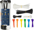 Zipiti 750 Pack Colored Zip Ties Cable Ties - Heavy Duty Multi-Purpose Nylon Cable Zip Tie - Assorted Lengths 4, 8, 11 -Self Locking Durable Cable Management Heavy Duty Tie Wraps for Home and Workshop
